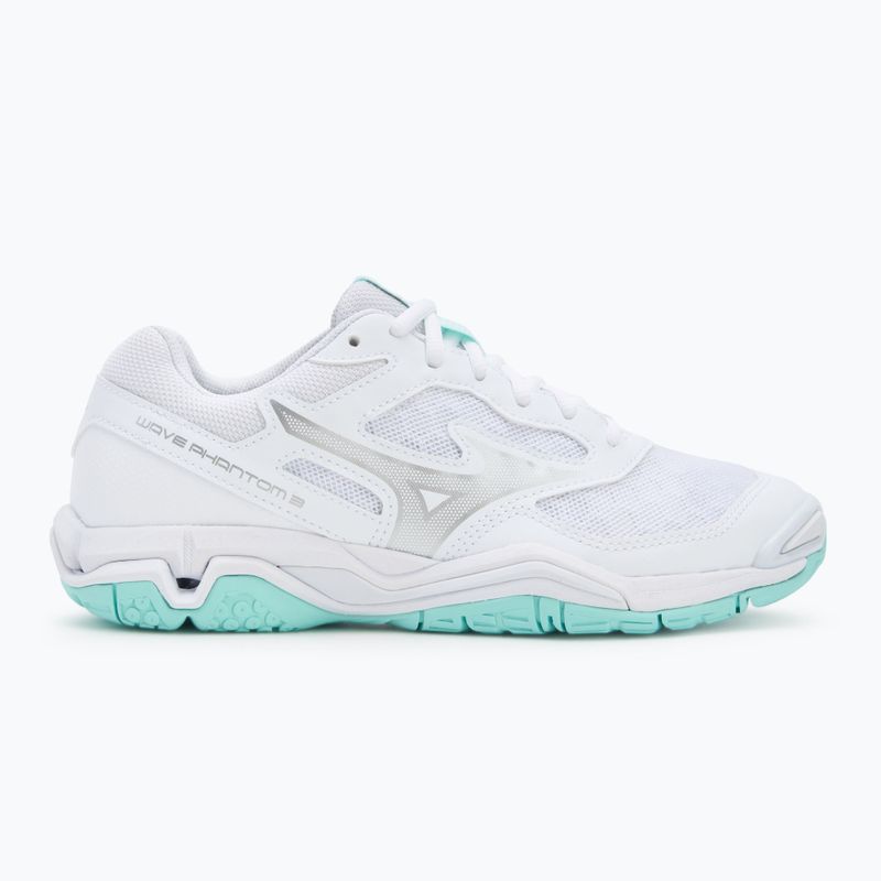 Women's handball shoes Mizuno Wave Phantom 3 white/blue tint 2