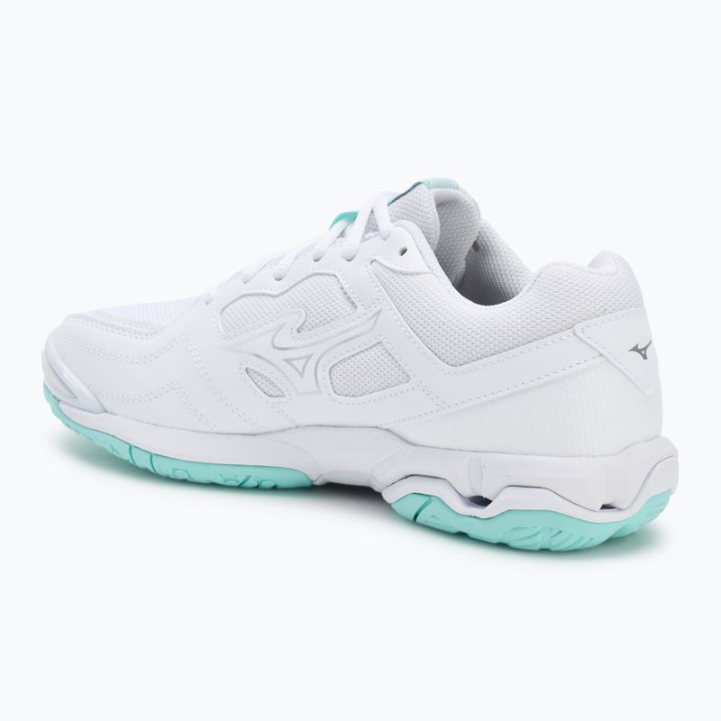 Women's handball shoes Mizuno Wave Phantom 3 white/blue tint 3