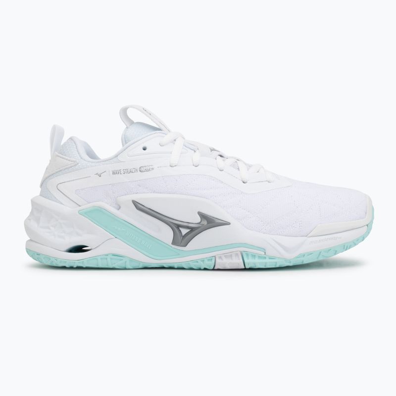 Women's handball shoes Mizuno Wave Stealth Neo 2 white/blue tint 2