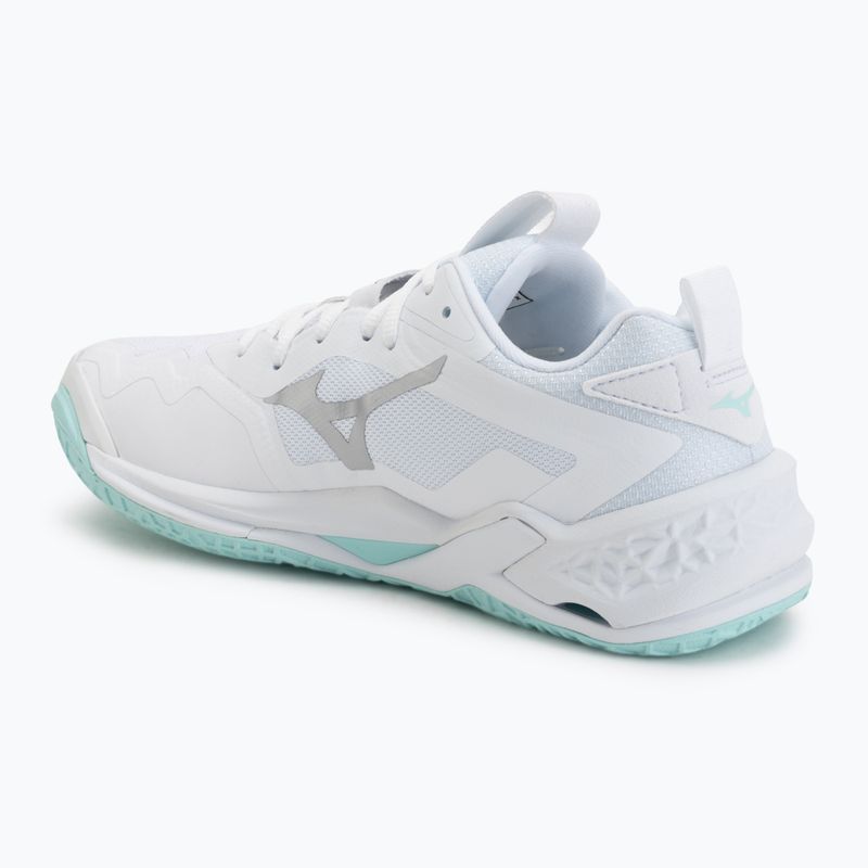 Women's handball shoes Mizuno Wave Stealth Neo 2 white/blue tint 3