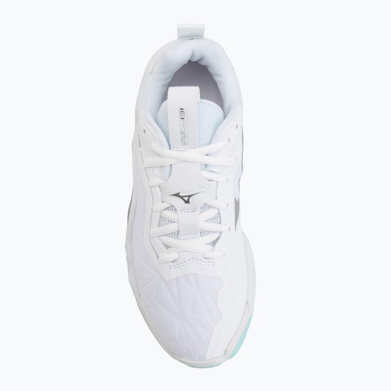 Women's handball shoes Mizuno Wave Stealth Neo 2 white/blue tint 5