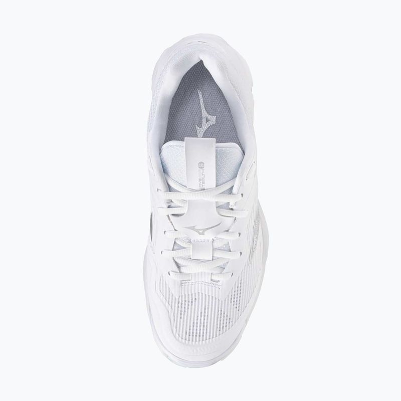 Women's handball shoes Mizuno Wave Stealth 6 white/blue tint 12