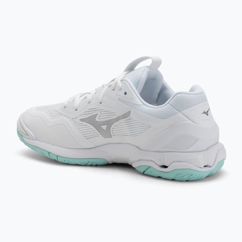 Women's handball shoes Mizuno Wave Stealth 6 white/blue tint 3