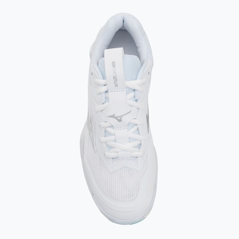 Women's handball shoes Mizuno Wave Stealth 6 white/blue tint 5
