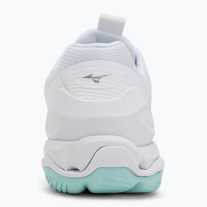 Women's handball shoes Mizuno Wave Stealth 6 white/blue tint 6