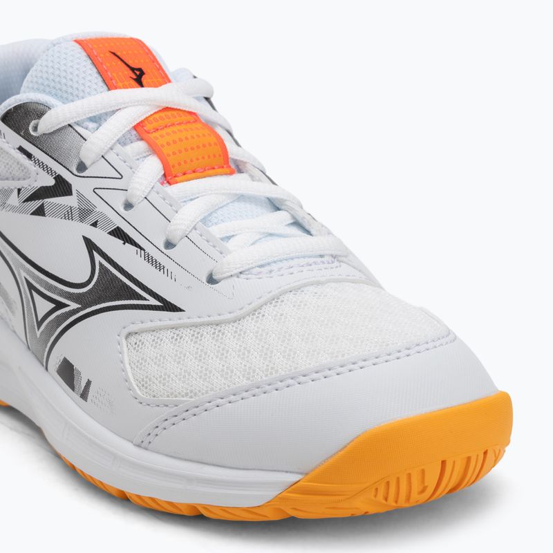 Mizuno Stealth Star 3 white/fiery coral 2/citrus children's shoes 7