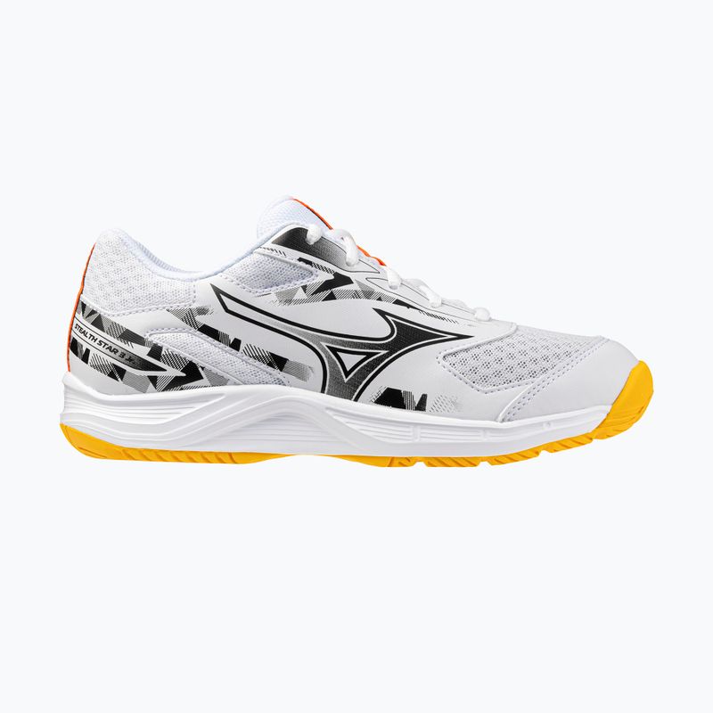 Mizuno Stealth Star 3 white/fiery coral 2/citrus children's shoes
