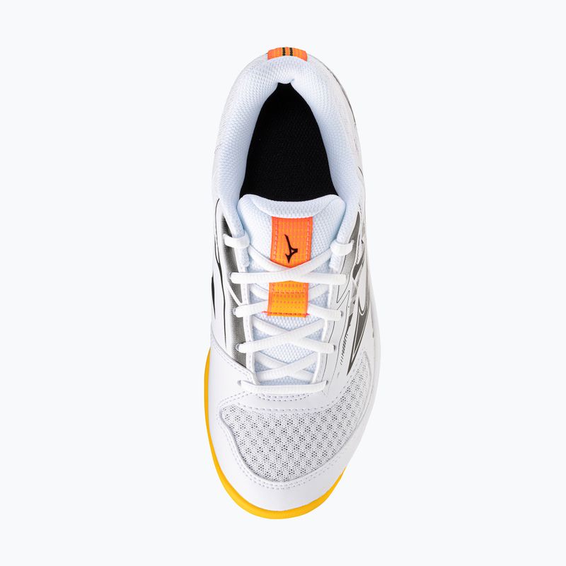 Mizuno Stealth Star 3 white/fiery coral 2/citrus children's shoes 5