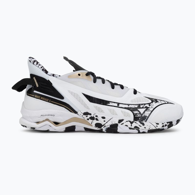 Handball shoes Mizuno Wave Mirage 5 white/black/ge gold 2