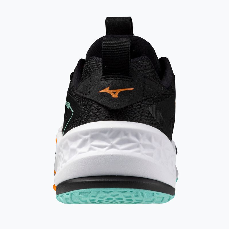 Mizuno Wave Stealth Neo 2 handball shoes black/tangelo/ice green 3