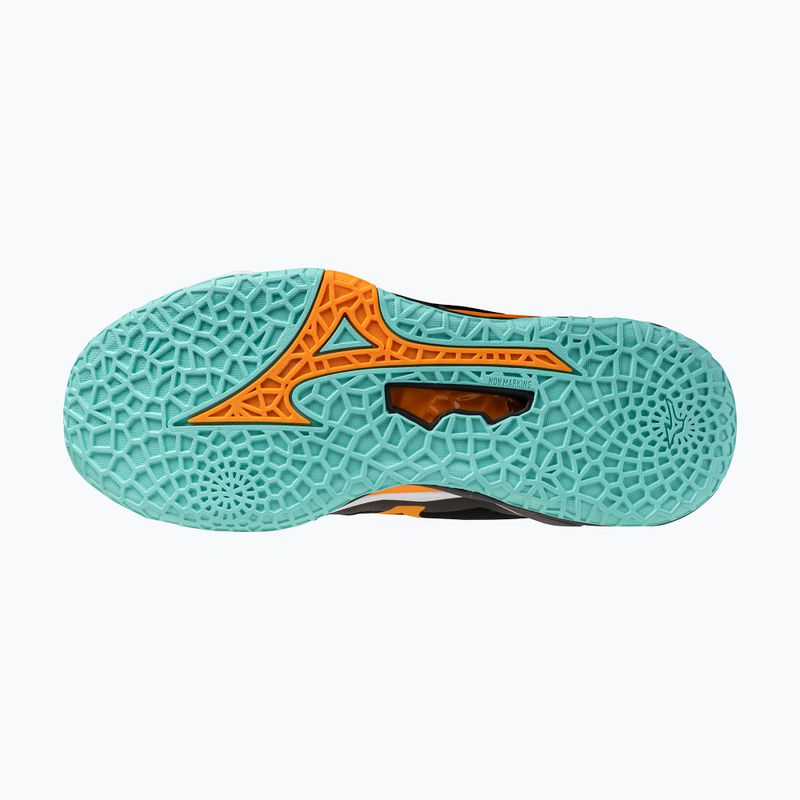 Mizuno Wave Stealth Neo 2 handball shoes black/tangelo/ice green 4