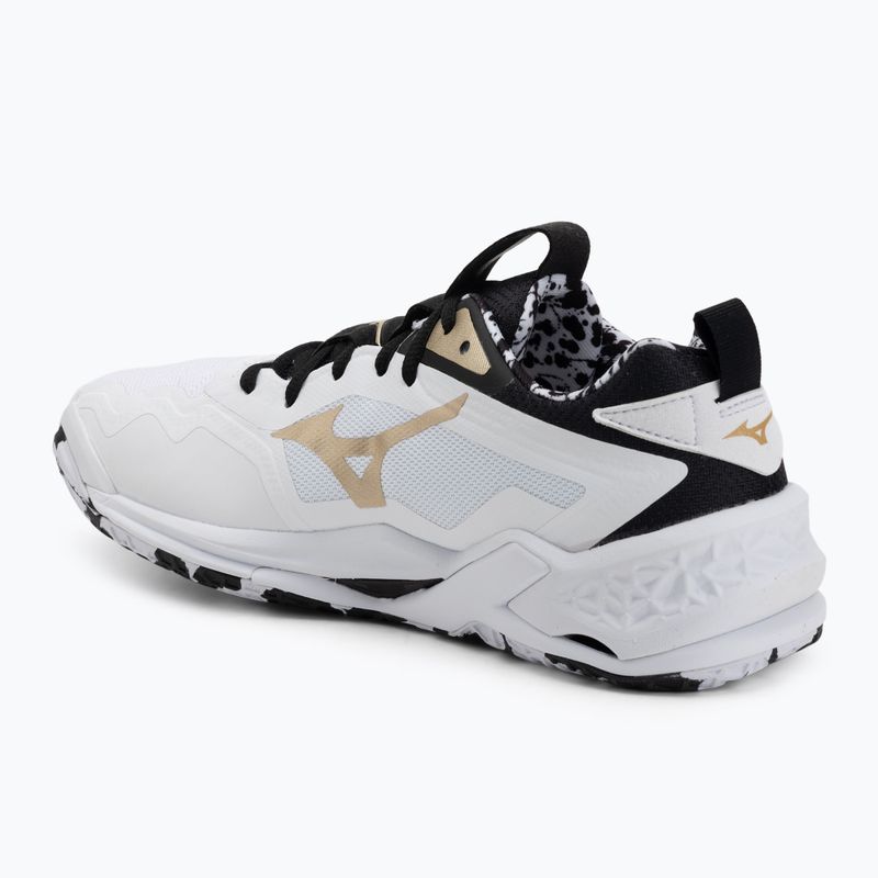 Handball shoes Mizuno Wave Stealth Neo 2 white/black/ge gold 3