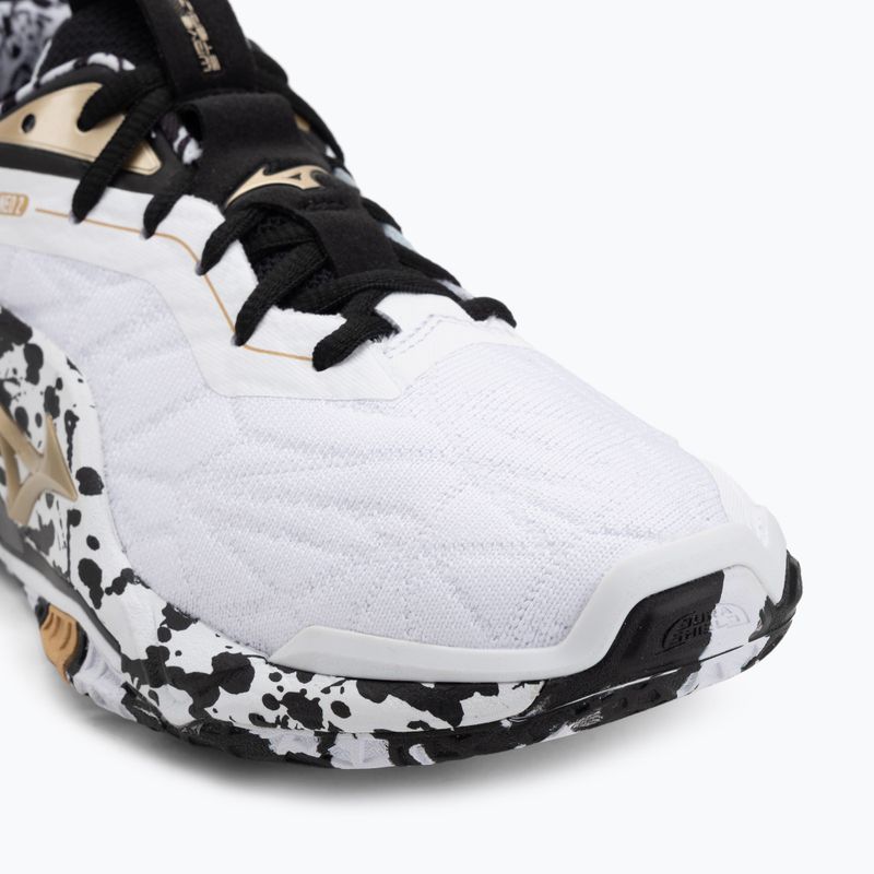Handball shoes Mizuno Wave Stealth Neo 2 white/black/ge gold 7