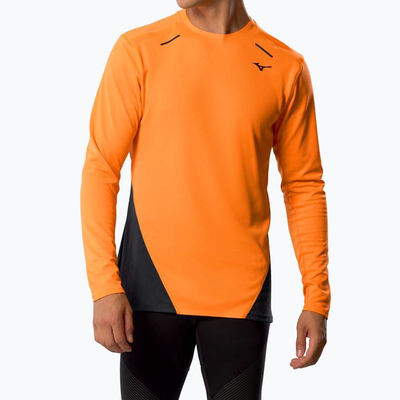 Men's running longsleeve Mizuno Tech Thermal Charge tangelo