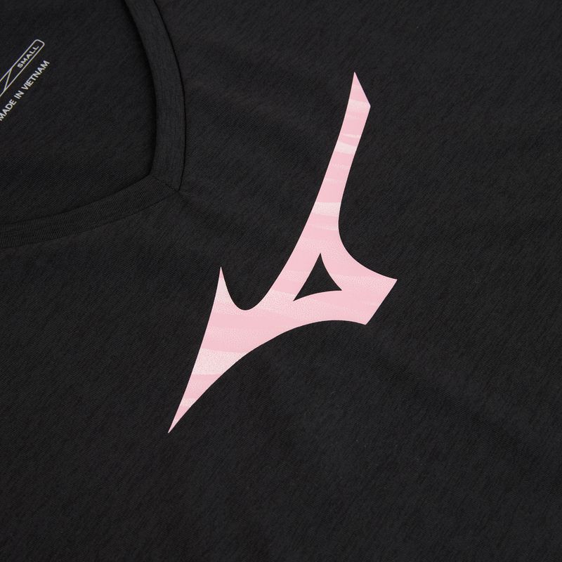 Women's running shirt Mizuno Core Runbird Tee black/mauve 3
