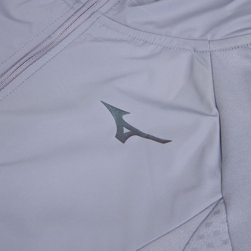 Women's Mizuno Active Warm Hybrid Full Zip Hooded quicksilver running jacket 7