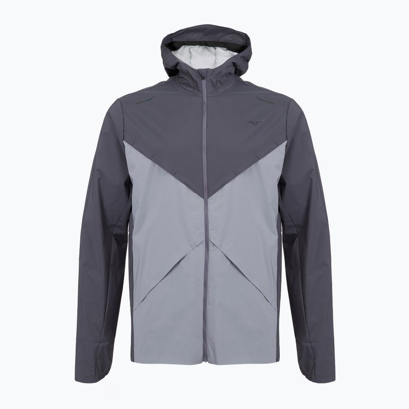 Men's running jacket Mizuno Tech Thermal Charge Hooded quiksilver