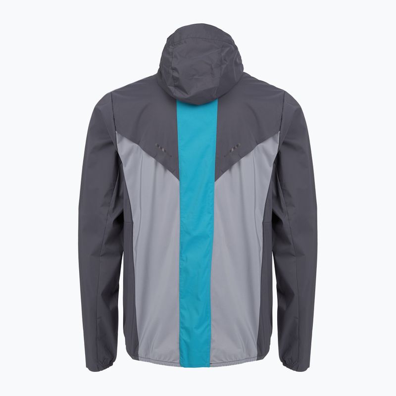 Men's running jacket Mizuno Tech Thermal Charge Hooded quiksilver 2