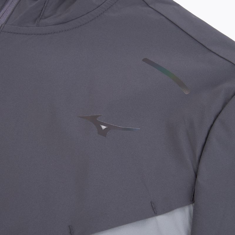 Men's running jacket Mizuno Tech Thermal Charge Hooded quiksilver 3