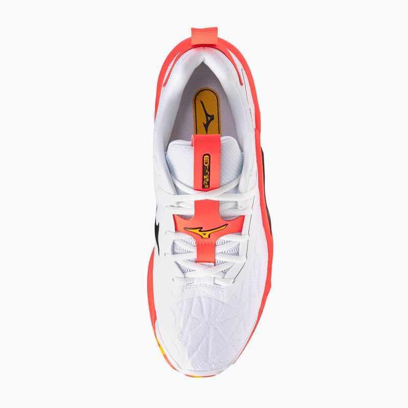 Mizuno Wave Stealth Neo 2 white/flery coral 2/citrus handball shoe 5