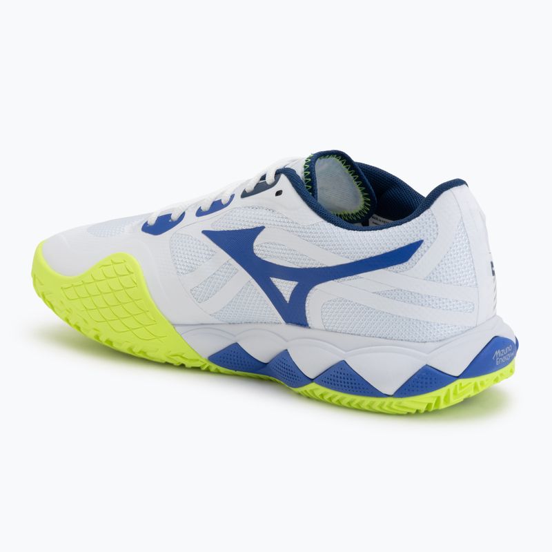 Tennis shoes Mizuno Wave Enforce Tour 2 CC white/dazzling blue/lightning 3