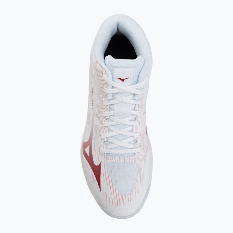 Women's volleyball shoes Mizuno Lightning Select Mid white/rose elegance/lava falls 5