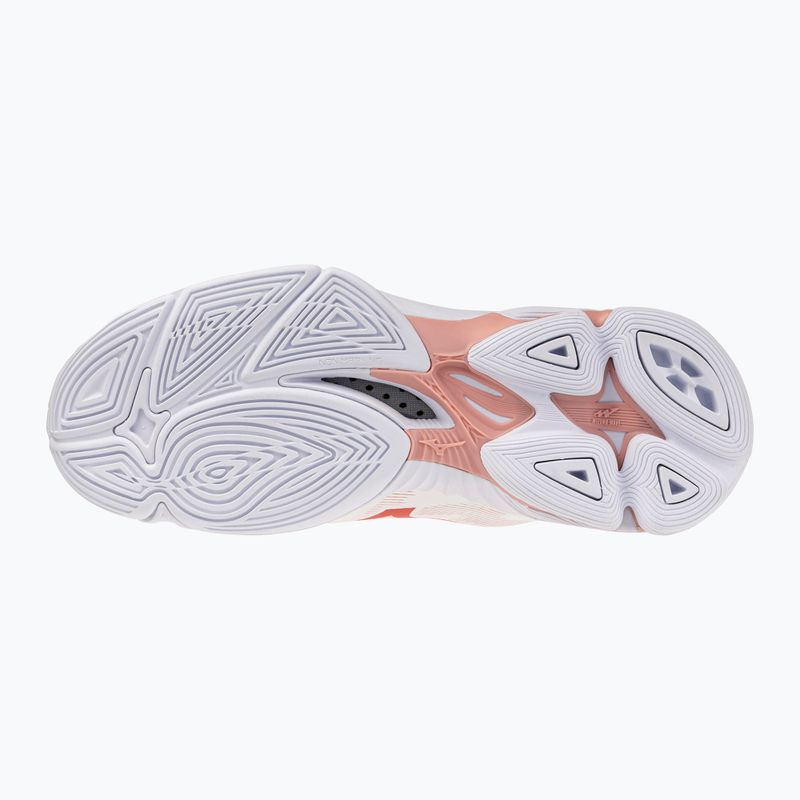 Women's volleyball shoes Mizuno Wave Lightning Pro Mid white/rose elegance/lava falls 2