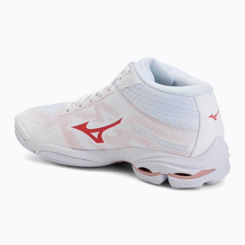 Women's volleyball shoes Mizuno Wave Lightning Pro Mid white/rose elegance/lava falls 3