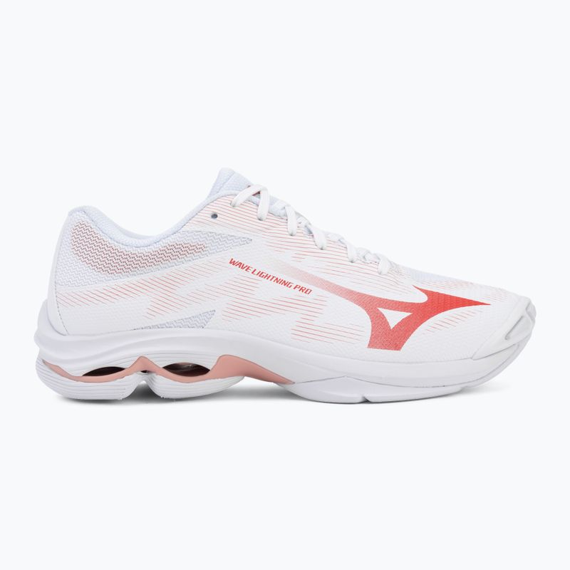 Women's volleyball shoes Mizuno Wave Lightning Pro white/rose elegance/lava falls 2