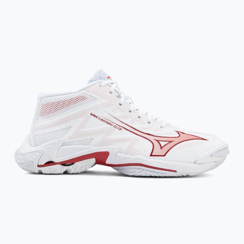 Women's volleyball shoes Mizuno Wave Lightning Elite Mid white/rose elegance/lava falls 2