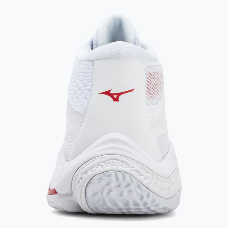 Women's volleyball shoes Mizuno Wave Lightning Elite Mid white/rose elegance/lava falls 6