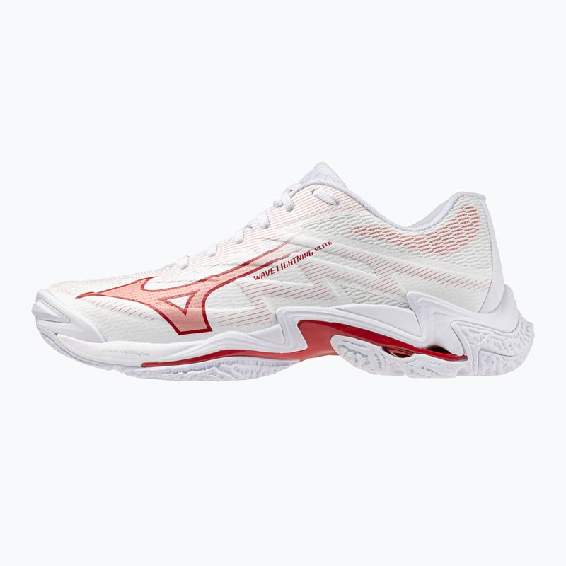 Women's volleyball shoes Mizuno Wave Lightning Elite white/rose elegance/lava falls 8