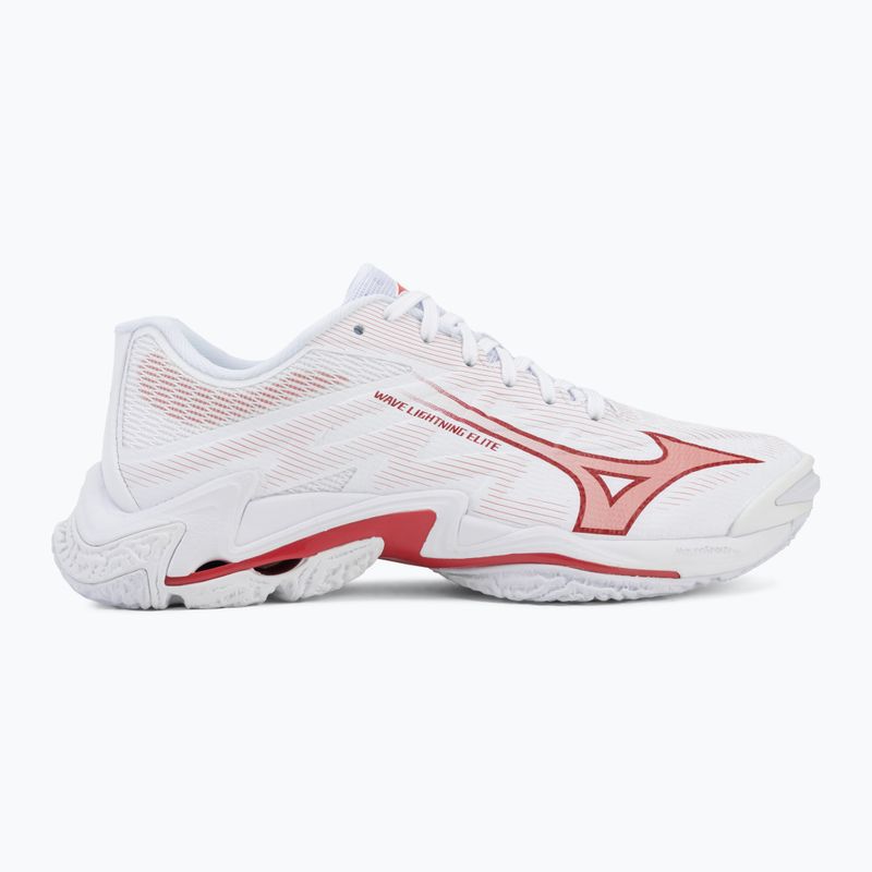 Women's volleyball shoes Mizuno Wave Lightning Elite white/rose elegance/lava falls 2