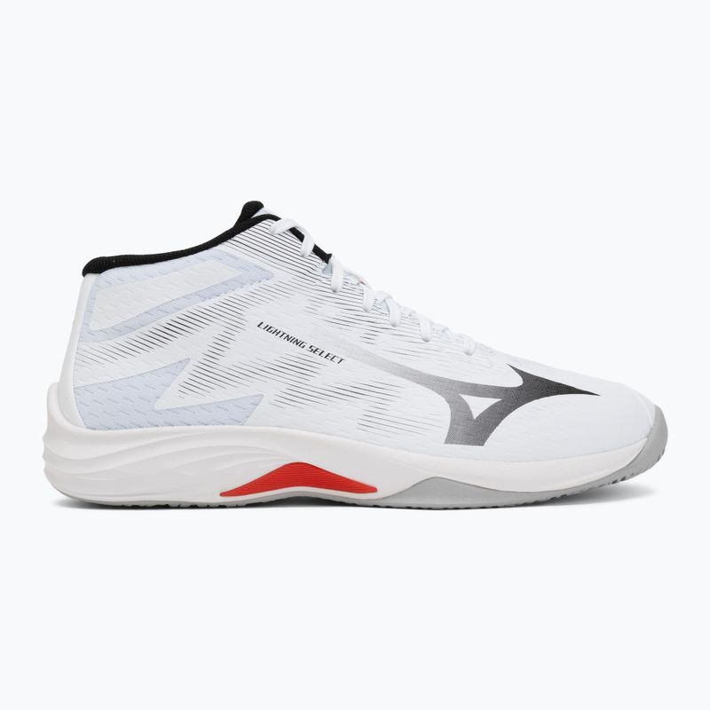 Volleyball shoes Mizuno Lightning Select Mid white/black/fiery red 2
