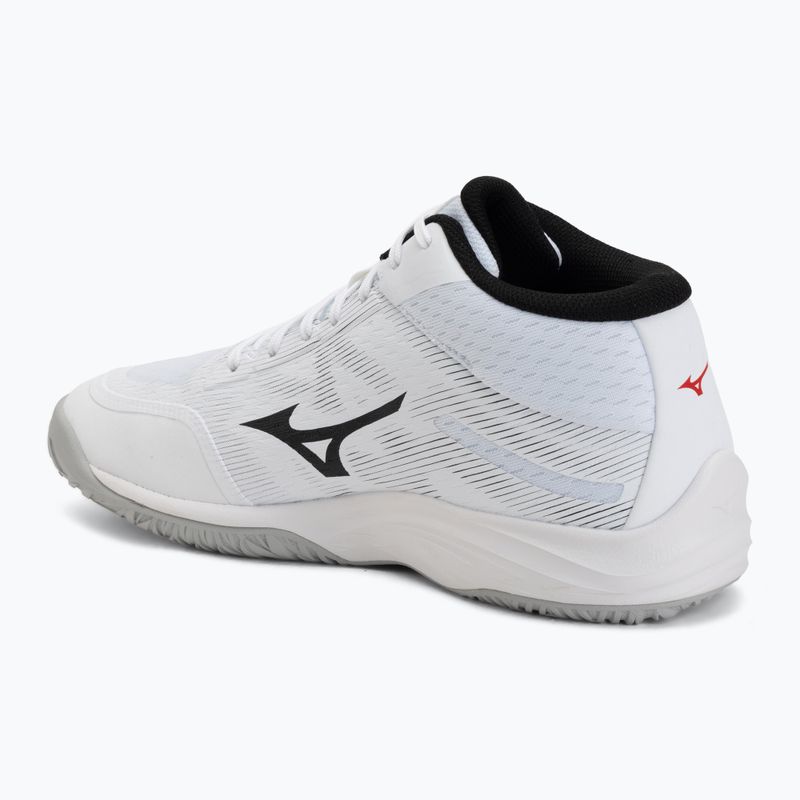 Volleyball shoes Mizuno Lightning Select Mid white/black/fiery red 3
