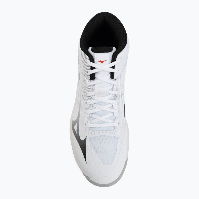 Volleyball shoes Mizuno Lightning Select Mid white/black/fiery red 5