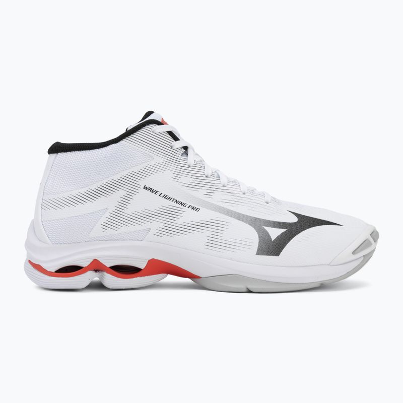 Volleyball shoes Mizuno Wave Lightning Pro Mid white/black/fiery red 2