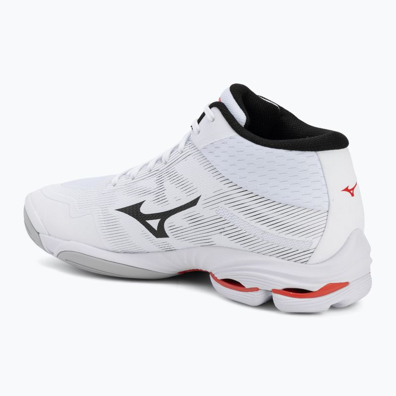 Volleyball shoes Mizuno Wave Lightning Pro Mid white/black/fiery red 3