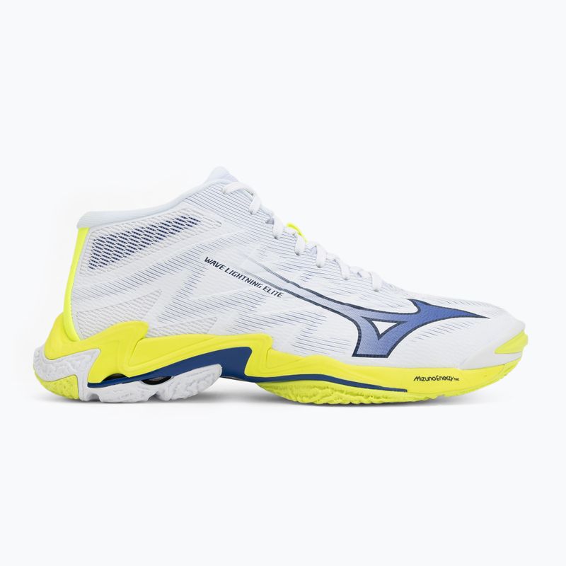 Volleyball shoes Mizuno Wave Lightning Elite Mid white/lighting yellow/dazzling blue 2