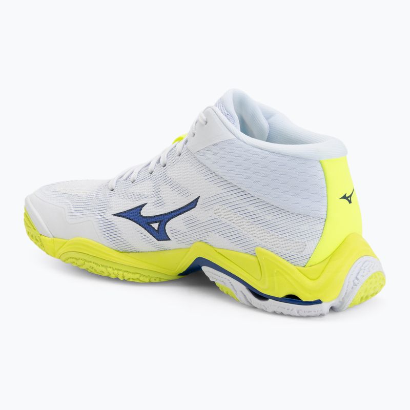 Volleyball shoes Mizuno Wave Lightning Elite Mid white/lighting yellow/dazzling blue 3