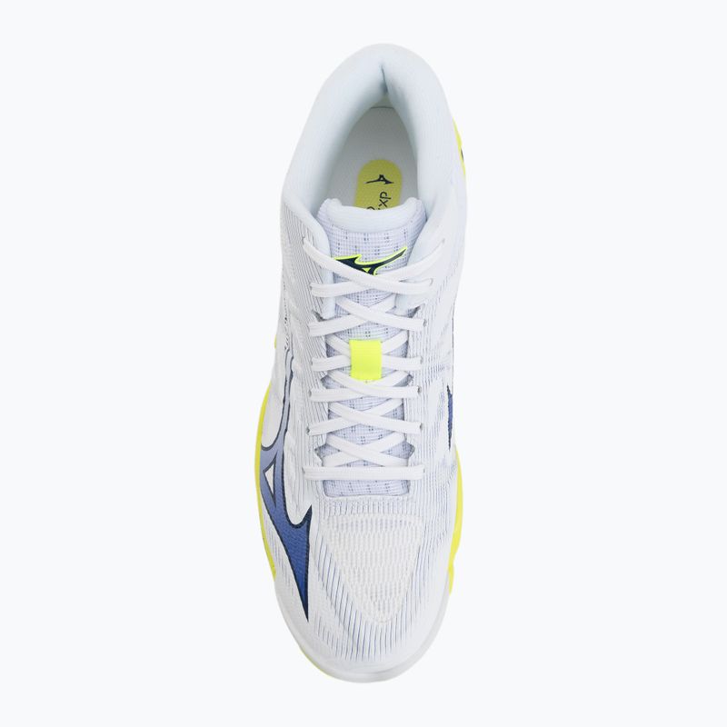 Volleyball shoes Mizuno Wave Lightning Elite Mid white/lighting yellow/dazzling blue 5
