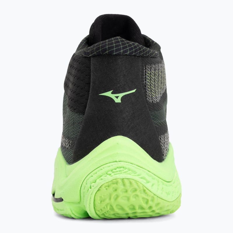 Volleyball shoes Mizuno Wave Lightning Elite Mid black/glowing apple/mandarin orange 6