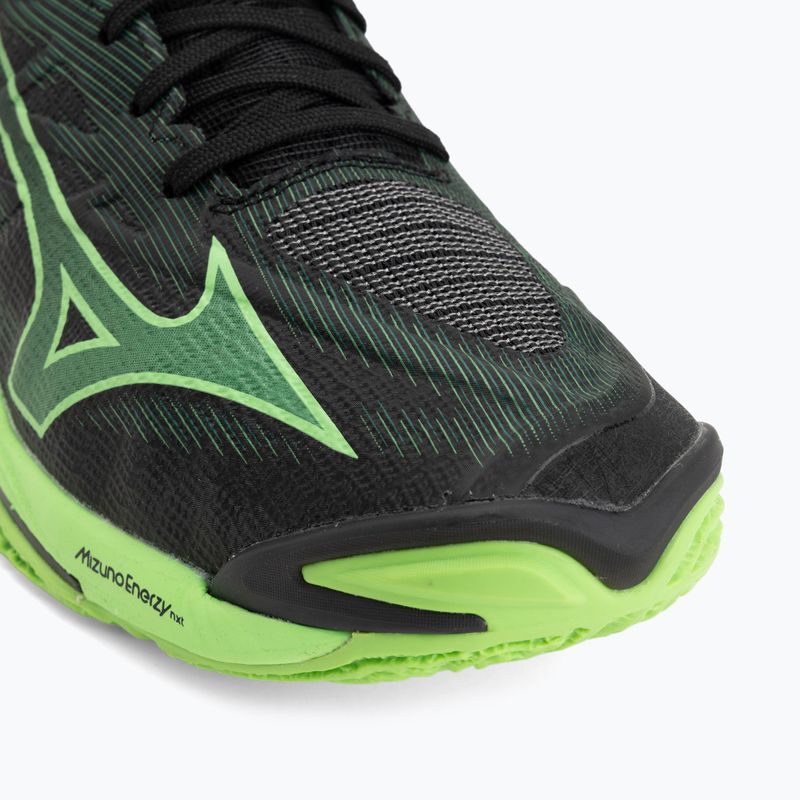 Volleyball shoes Mizuno Wave Lightning Elite Mid black/glowing apple/mandarin orange 7