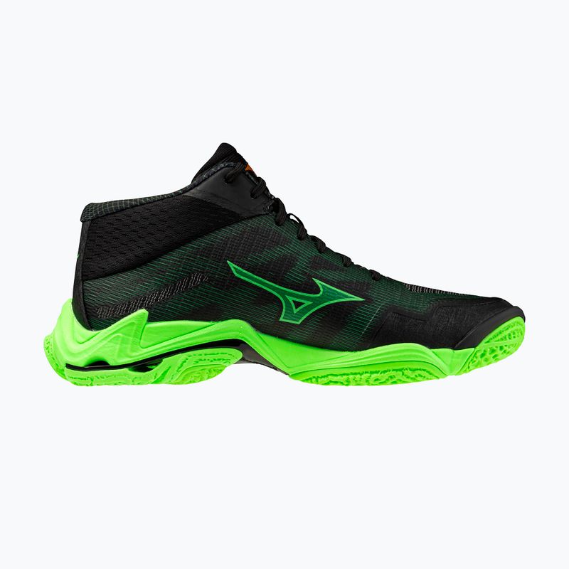 Volleyball shoes Mizuno Wave Lightning Elite Mid black/glowing apple/mandarin orange 2