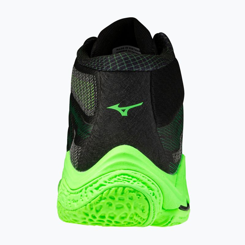 Volleyball shoes Mizuno Wave Lightning Elite Mid black/glowing apple/mandarin orange 3