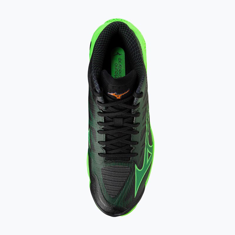 Volleyball shoes Mizuno Wave Lightning Elite Mid black/glowing apple/mandarin orange 5