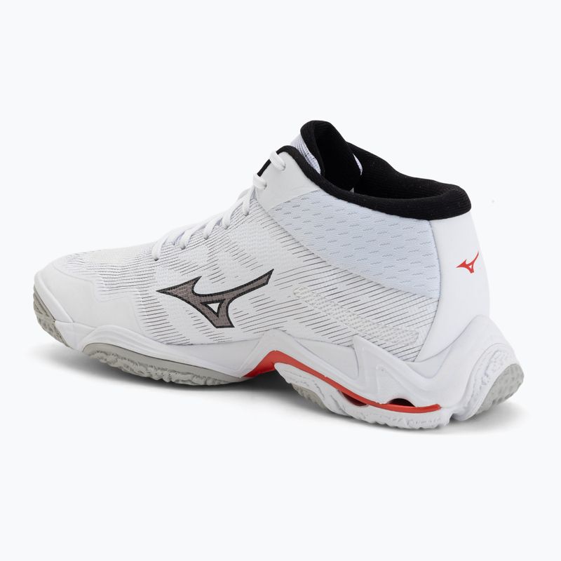 Volleyball shoes Mizuno Wave Lightning Elite Mid white/black/fiery red 3