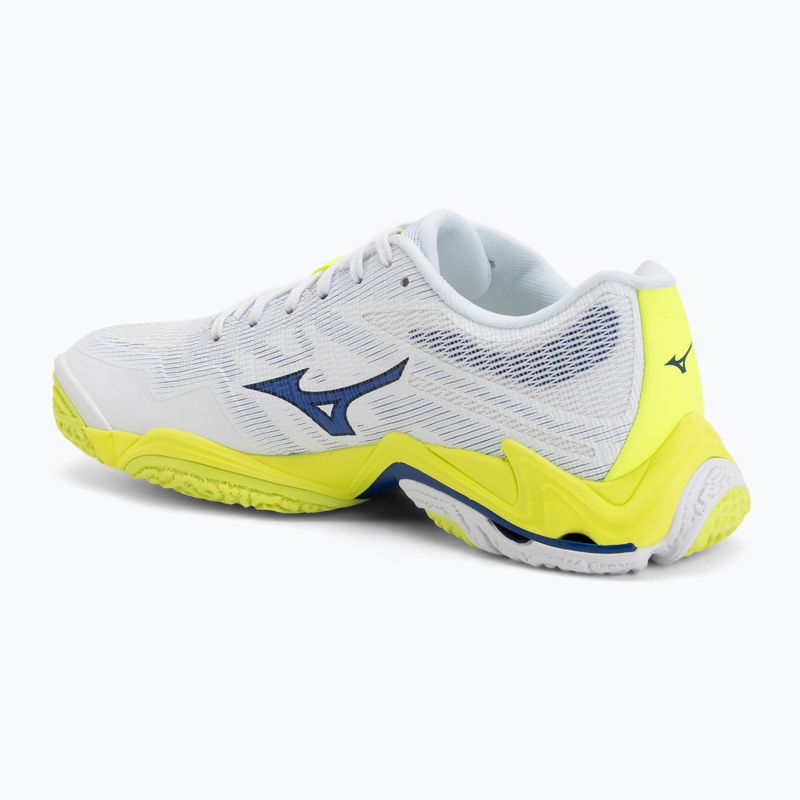 Volleyball shoes Mizuno Wave Lightning Elite white/lighting yellow/dazzling blue 3