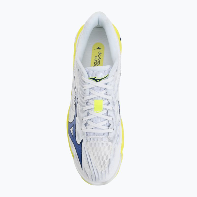 Volleyball shoes Mizuno Wave Lightning Elite white/lighting yellow/dazzling blue 5