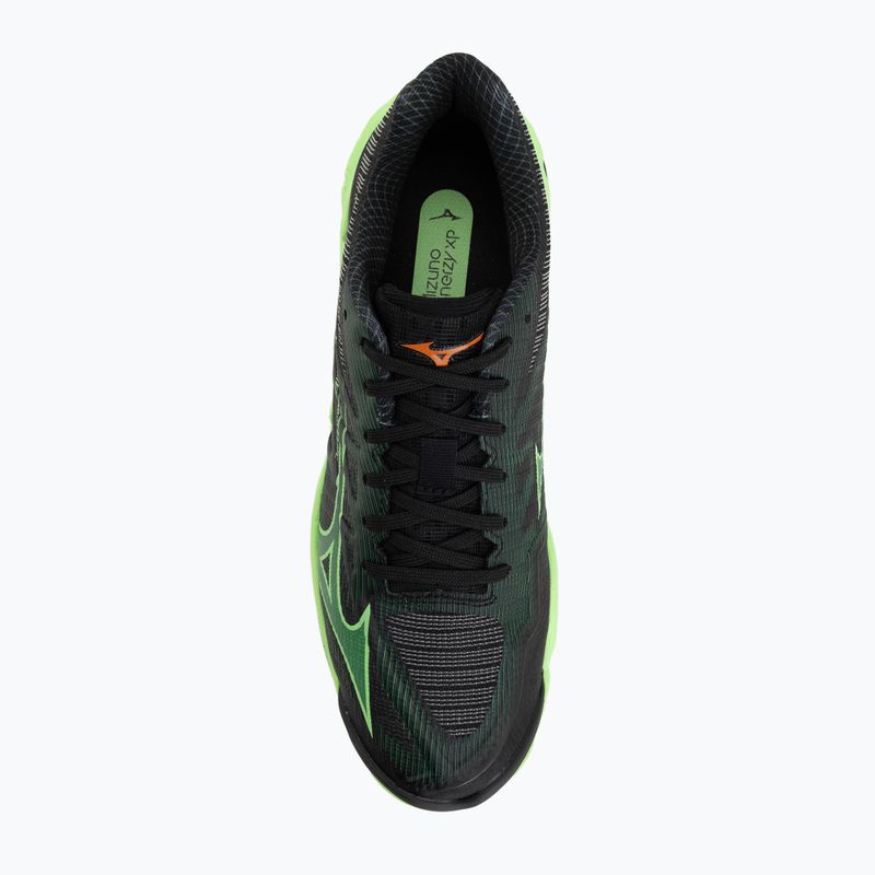 Volleyball shoes Mizuno Wave Lightning Elite black/glowing apple/mandarin orange 5